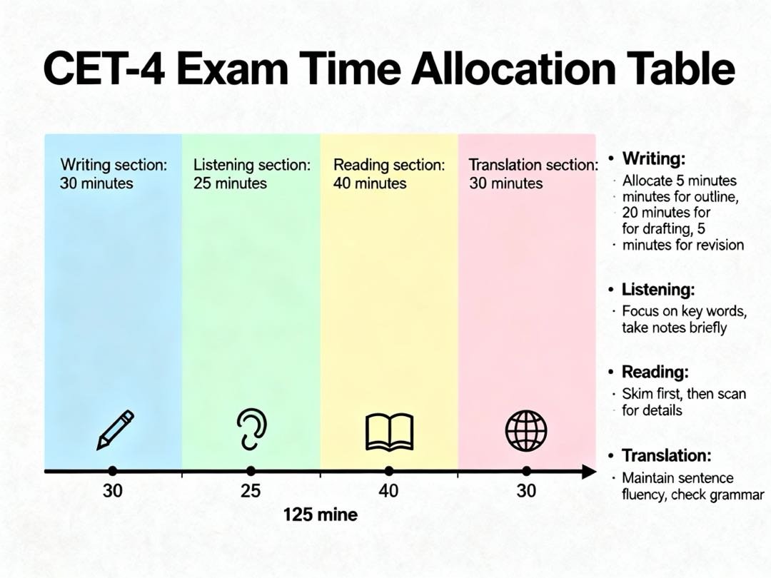 英语四级考试全解析:分数构成、及格标准与高效备考策略