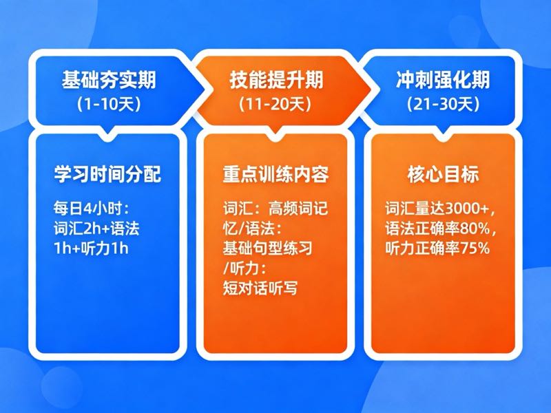 多邻国测试高分备考攻略：30天冲刺计划，助你稳拿130+高分